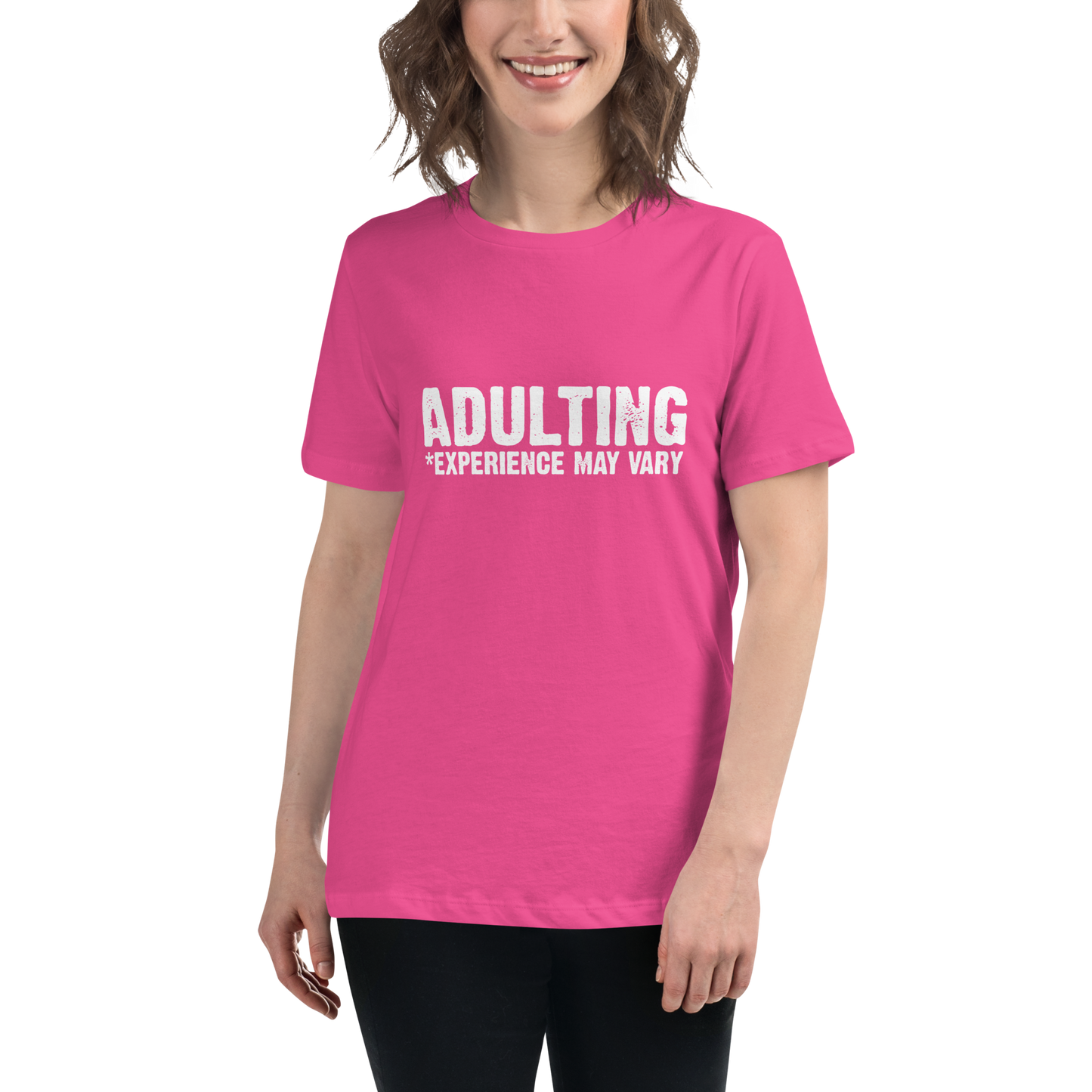 Women's - Adulting *Experience May Vary - Funny T-Shirt