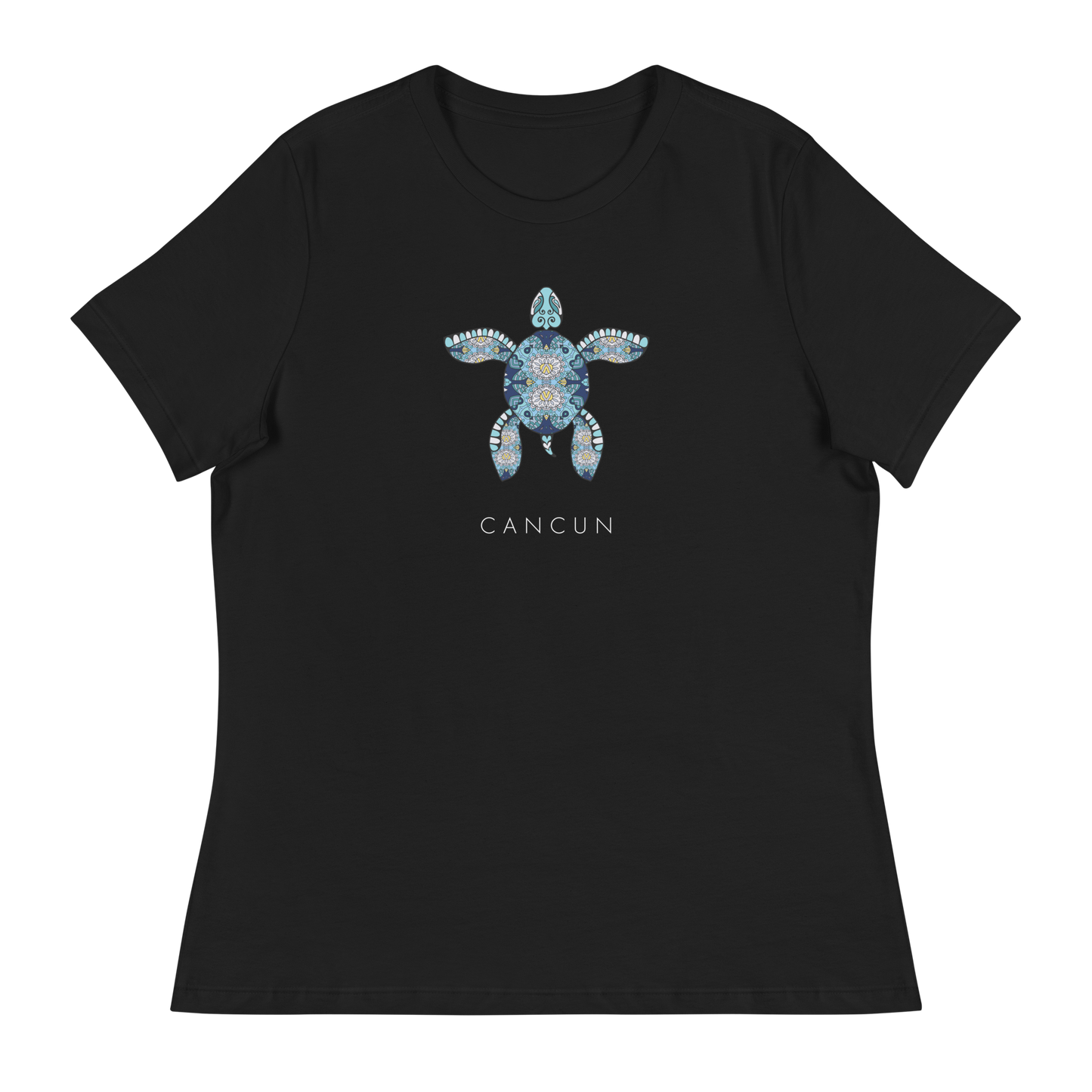 Women's - CANCUN - Ocean Sea Ornate Turtle T-Shirt