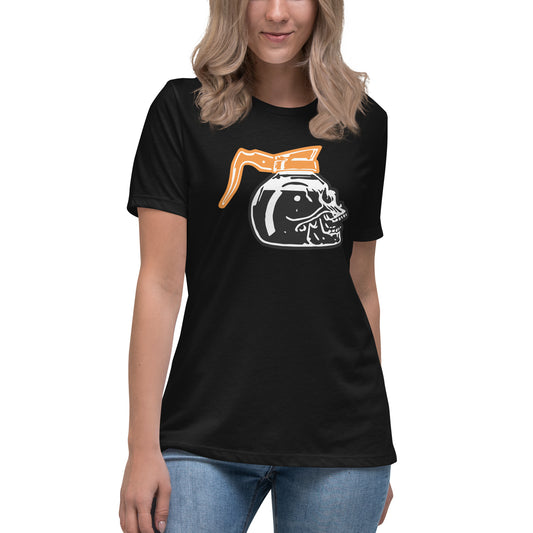 Women's - Halloween coffee pot skull - Funny T-Shirt