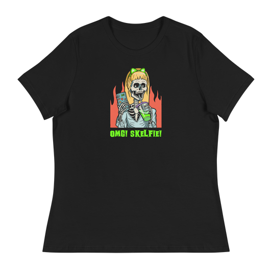 Women's - Halloween OMG! SKELFIE! - Funny T-Shirt