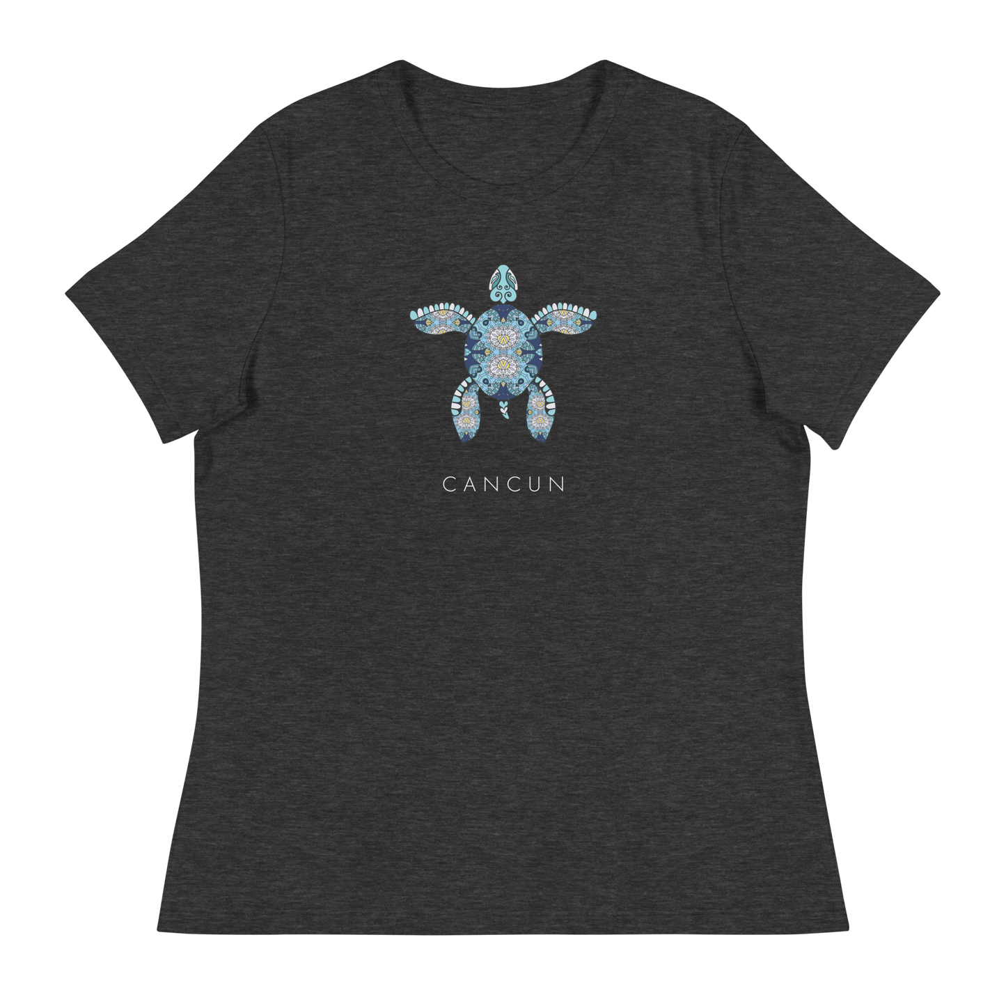 Women's - CANCUN - Ocean Sea Ornate Turtle T-Shirt