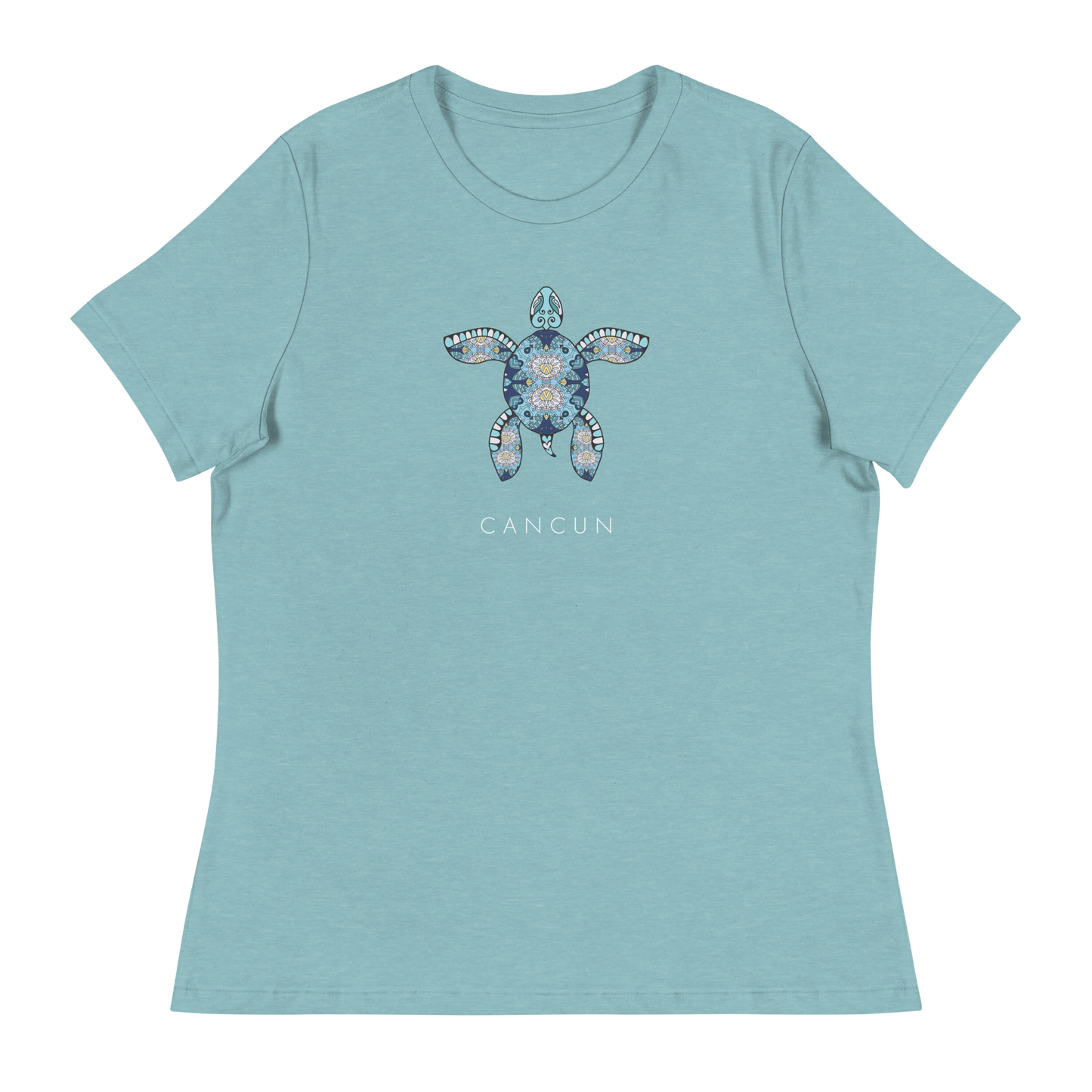 Women's - CANCUN - Ocean Sea Ornate Turtle T-Shirt