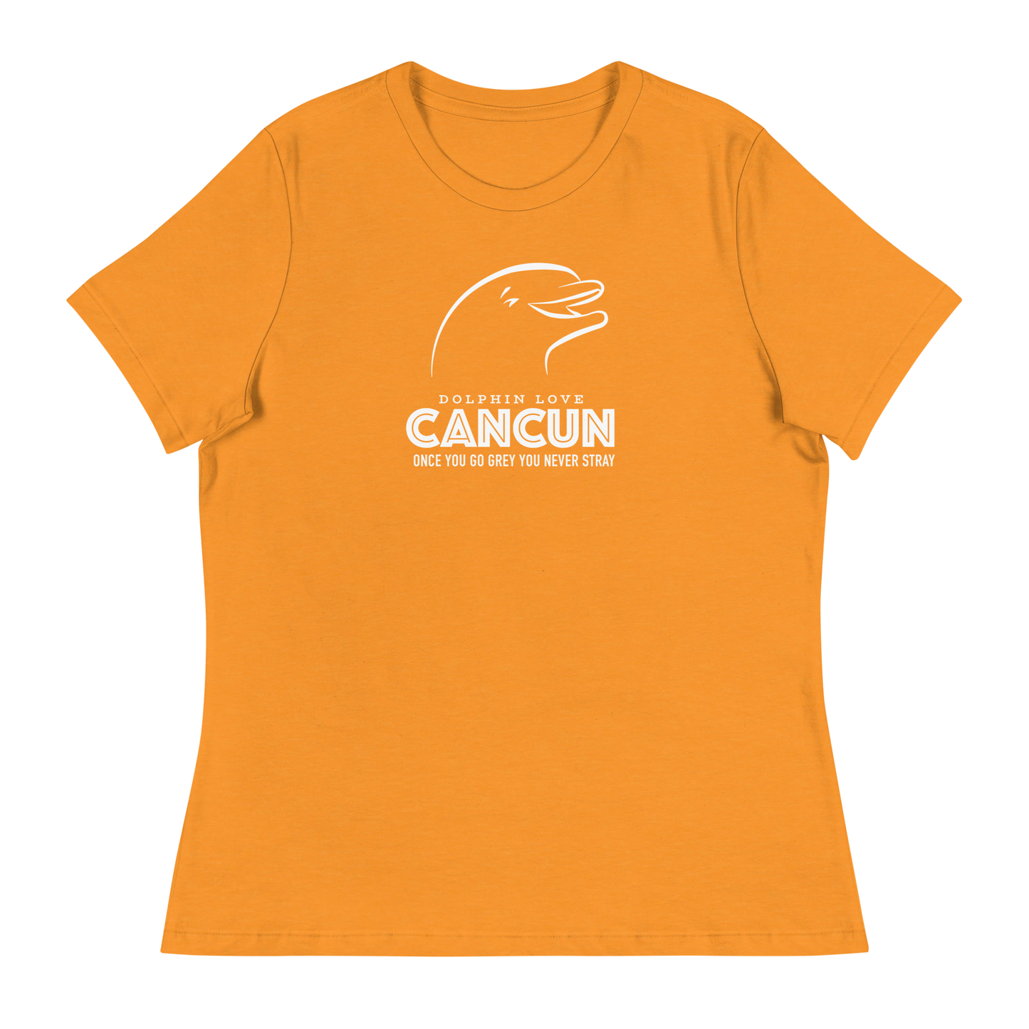 Women's - CANCUN - Once you go grey you never stray Dolphin - Funny T-Shirt